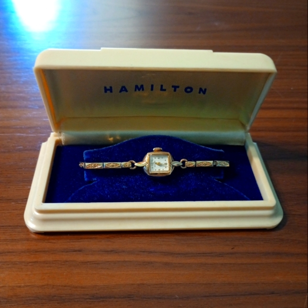 1956 Women's Hamilton Cocktail Watch - 10K Gold RSP-Running